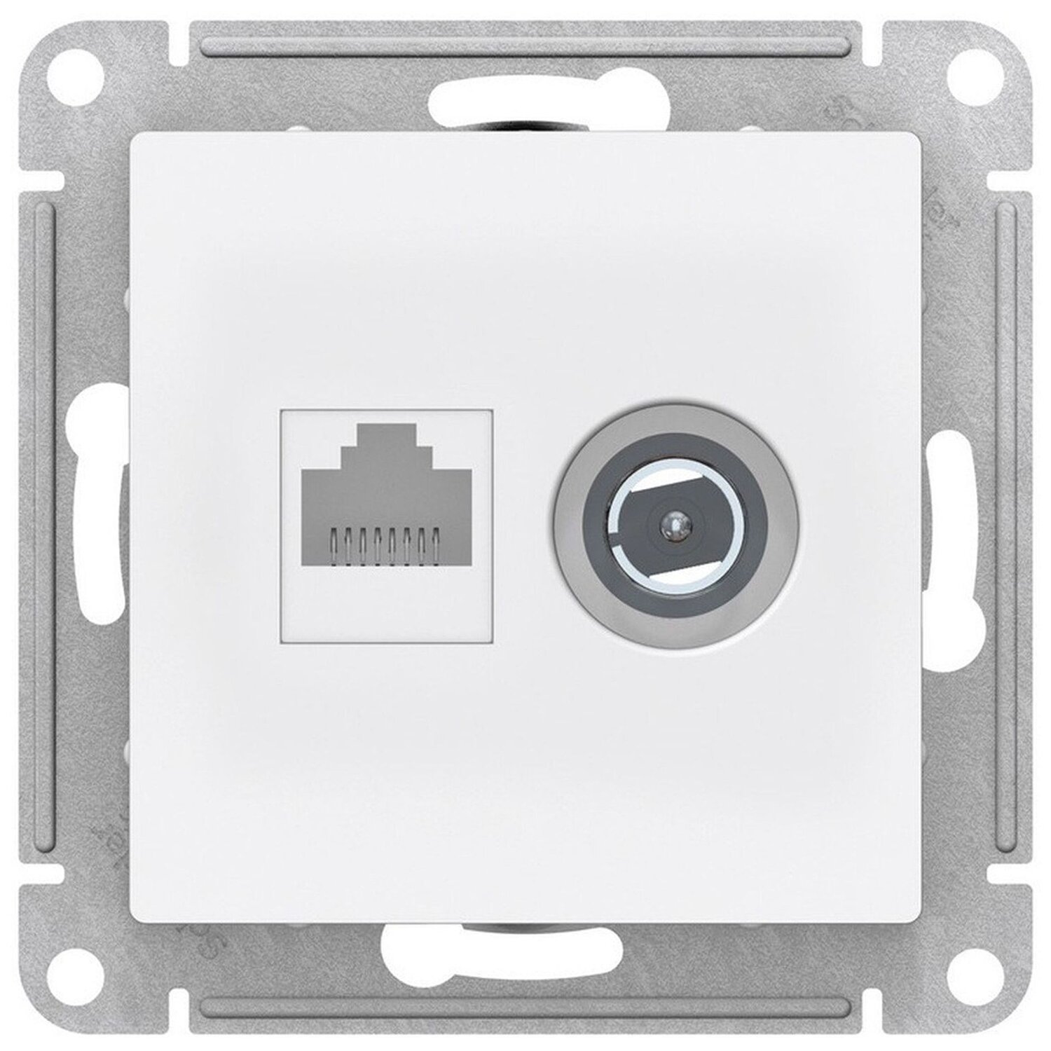 Розетка RJ45 и TV Schneider Electric AtlasDesign белый Розетка RJ45 и TV Schneider Electric AtlasDesign белый
