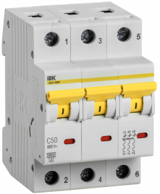 Автоматический выключатель IEK 3П 6 кА C 50 А Автоматический выключатель IEK 3П 6 кА C 50 А