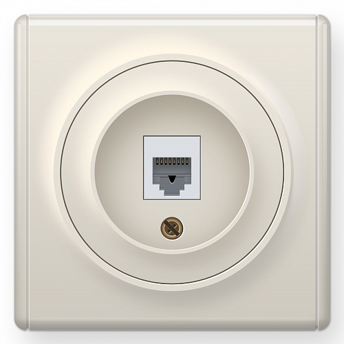 Розетка RJ45 OneKeyElectro Florence бежевый Розетка RJ45 OneKeyElectro Florence бежевый