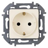 Розетка однопостовая Legrand Inspiria с заземлением слоновая кость Розетка однопостовая Legrand Inspiria с заземлением слоновая кость
