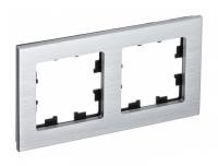 Рамка двухпостовая Schneider Electric Atlas Design Nature серебро