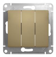 Выключатель 3-кл. Schneider Electric Glossa титан Выключатель 3-кл. Schneider Electric Glossa титан