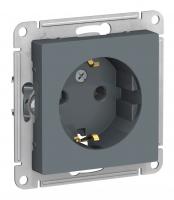 Розетка однопостовая Schneider Electric AtlasDesign с заземлением грифель Розетка однопостовая Schneider Electric AtlasDesign с заземлением грифель