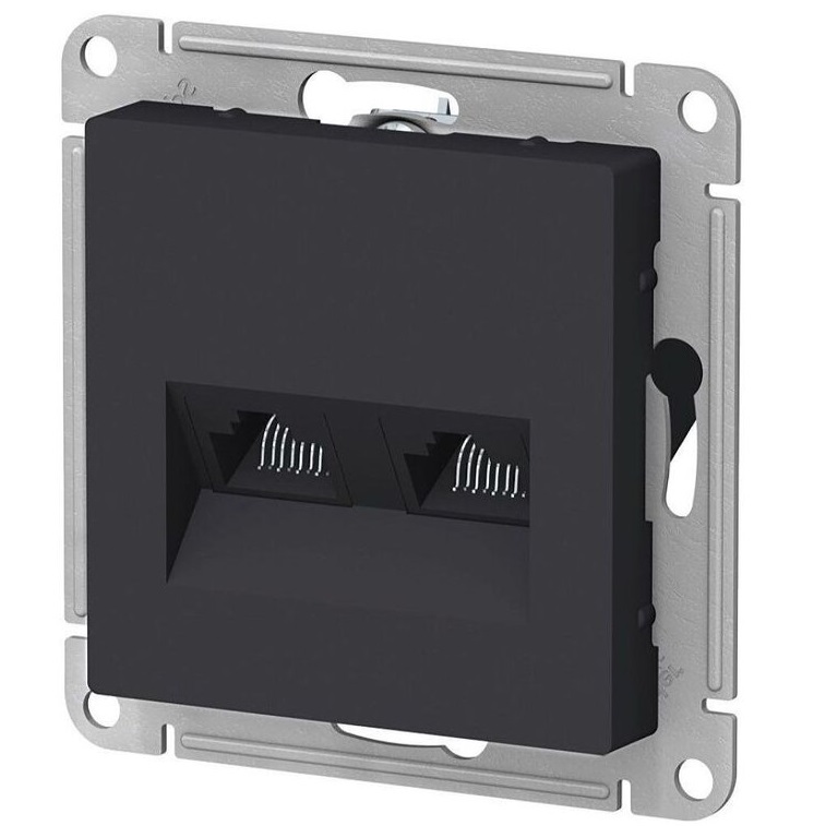 Розетка RJ45 Schneider Electric AtlasDesign карбон Розетка RJ45 Schneider Electric AtlasDesign карбон