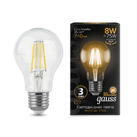 Лампа светодиодная Gauss Black Filament Е27 2700К 8 Вт Лампа светодиодная Gauss Black Filament Е27 2700К 8 Вт