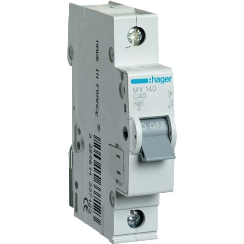 Автоматический выключатель Hager 1П 4,5 кА C 40 A Автоматический выключатель Hager 1П 4,5 кА C 40 A