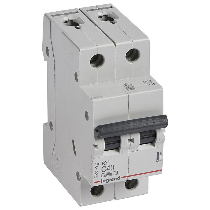 Автоматический выключатель Legrand 2П 4,5 кА С 40 A Автоматический выключатель Legrand 2П 4,5 кА С 40 A