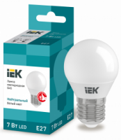 Лампа светодиодная IEK Е27 4000К 7 Вт Лампа светодиодная IEK Е27 4000К 7 Вт