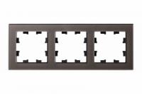 Рамка трехпостовая Schneider Electric Atlas Design Nature мокко