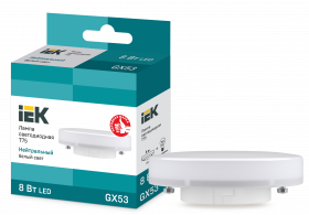 Лампа светодиодная IEK GX53 4000К 8 Вт Лампа светодиодная IEK GX53 4000К 8 Вт