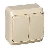 Выключатель 2-кл. Schneider Electric Этюд с подсветкой бежевый