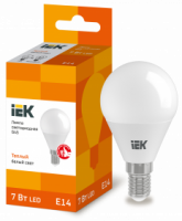 Лампа светодиодная IEK Е14 3000К 7 Вт Лампа светодиодная IEK Е14 3000К 7 Вт