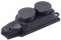 Колодка двухместная IEK настенная с защитной крышкой IP44 Колодка двухместная IEK настенная с защитной крышкой IP44