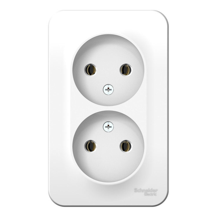 Розетка двухпостовая Schneider Electric Blanca без заземления белый Розетка двухпостовая Schneider Electric Blanca без заземления белый