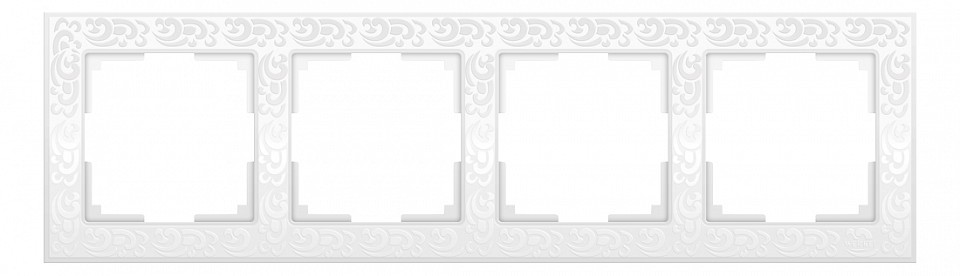 Рамка четырехпостовая Werkel Flock белый Рамка четырехпостовая Werkel Flock белый