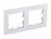 Рамка двухпостовая Schneider Electric Atlas Design Nature матовый белый Рамка двухпостовая Schneider Electric Atlas Design Nature матовый белый