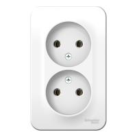 Розетка двухпостовая Schneider Electric Blanca без заземления белый Розетка двухпостовая Schneider Electric Blanca без заземления белый