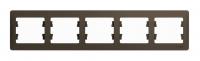 Рамка пятипостовая Schneider Electric Glossa шоколад