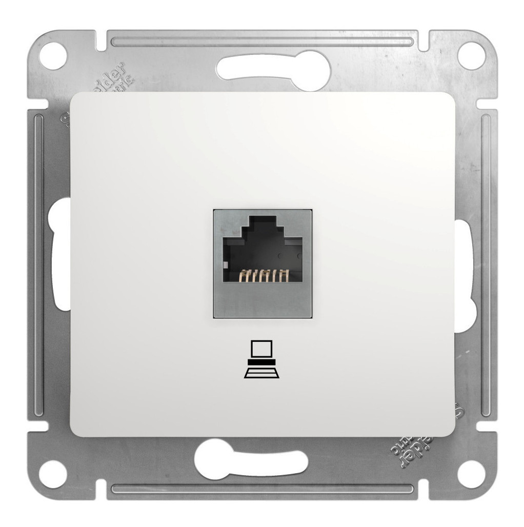 Розетка RJ45 Schneider Electric Glossa белая Розетка RJ45 Schneider Electric Glossa белая