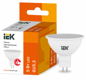 Лампа светодиодная IEK GU5.3 3000К 5 Вт Лампа светодиодная IEK GU5.3 3000К 5 Вт