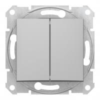 Выключатель 2-кл. Schneider Electric Sedna алюминий Выключатель 2-кл. Schneider Electric Sedna алюминий